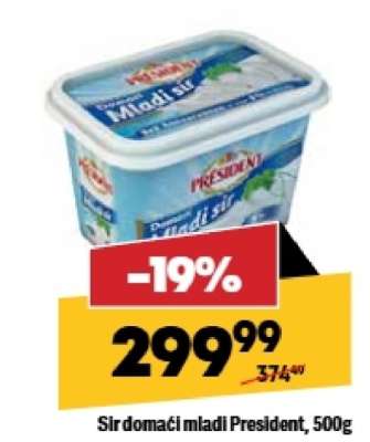 Sir domaći mladi President 500g