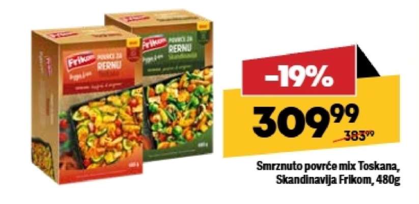 Smrznuto povrće mix Toskana, Skandinavija Frikom, 480g
