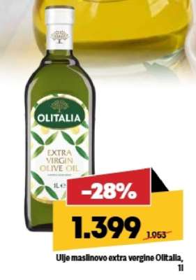 Ulje maslinovo extra vergine Olitalia, 1l