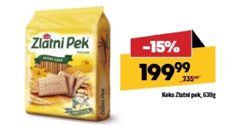 Keks Zlatni pek 630g