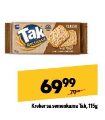 Kreker sa semenkama Tak, 115g
