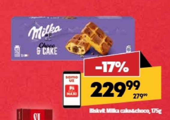 Biskvit Milka cake&choco, 175g
