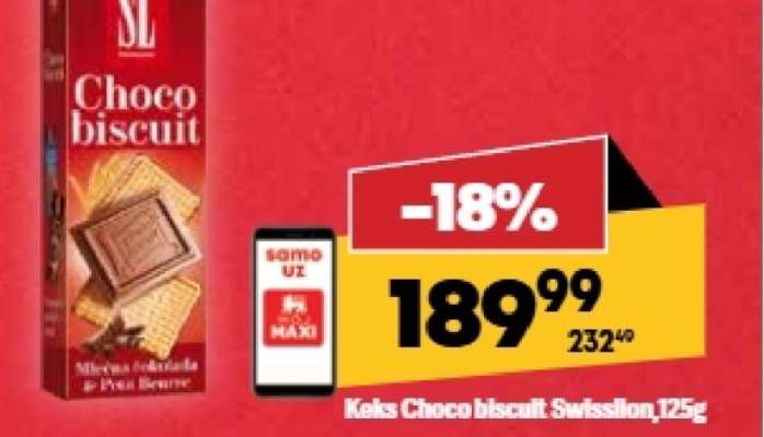 Keks Choco biscuit Swisslion, 125g