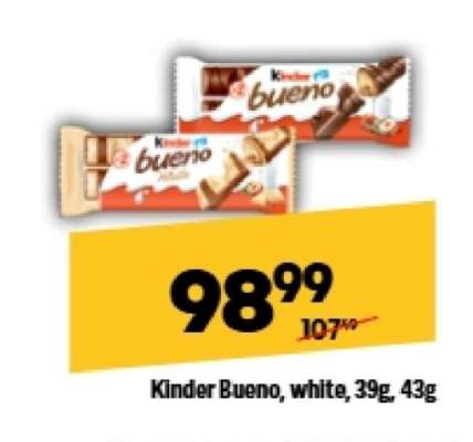 Kinder Bueno, white, 39g, 43g