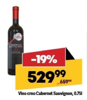 Vino crno Cabernet Sauvignon 0,75l