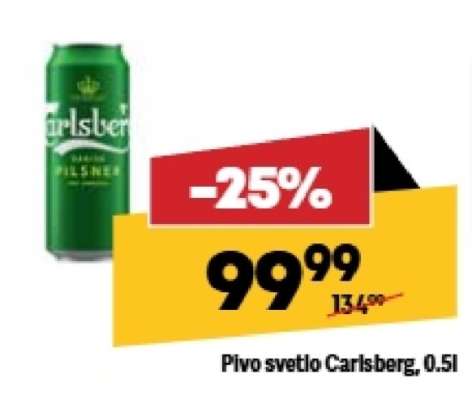 Pivo svetlo Carlsberg 0,5l