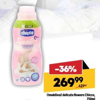 Omekšivač delicate flowers Chicco, 750ml