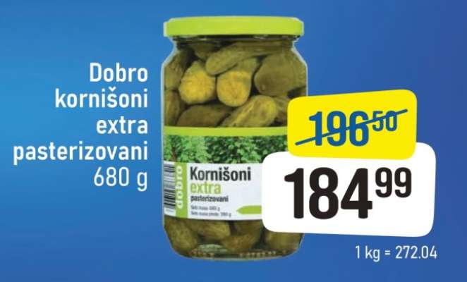 Dobro kornišoni extra pasterizovani 680 g