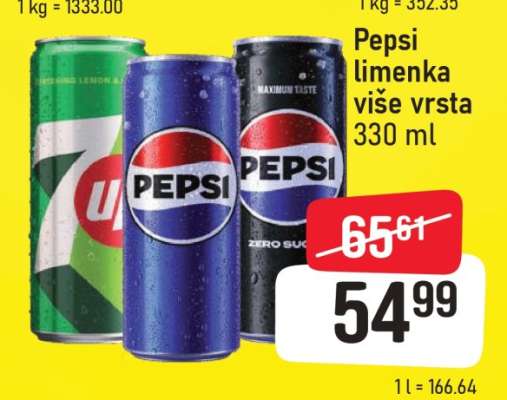 Pepsi limenka više vrsta 330 ml