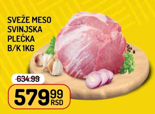 SVEŽE MESO SVINJSKA PLEĆKA B/K 1kg