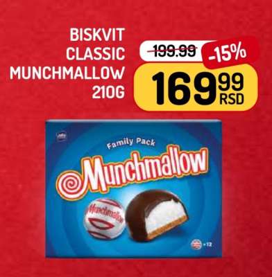 Biskvit Classic Munchmallow 210g