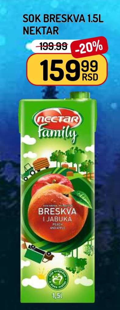 Sok Breskva 1.5l Nektar