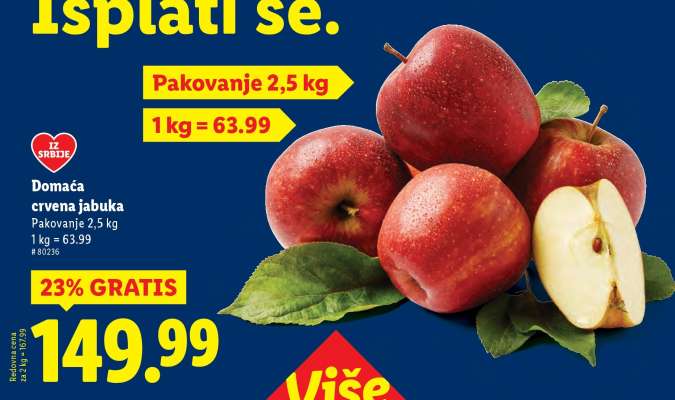 Domaća crvena jabuka