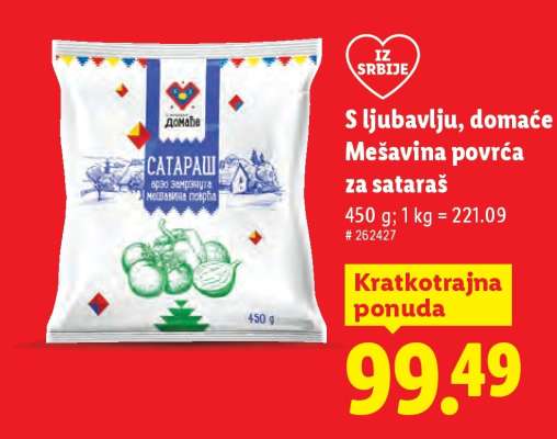 Mešavina povrća za sataraš