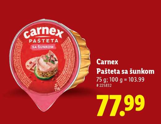 CARNEX PAŠTETA sa šunkom