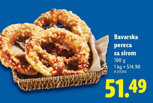 Bavarska pereca sa sirom