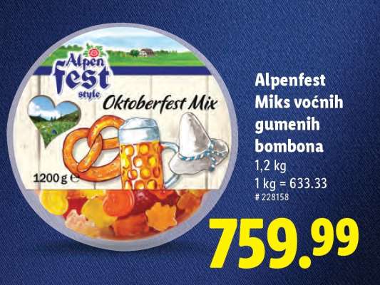 Alpenfest Miks voćnih gumenih bombona