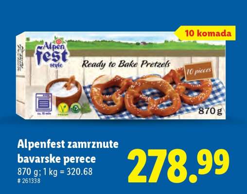 Alpenfest Zamrznute bavarske perece