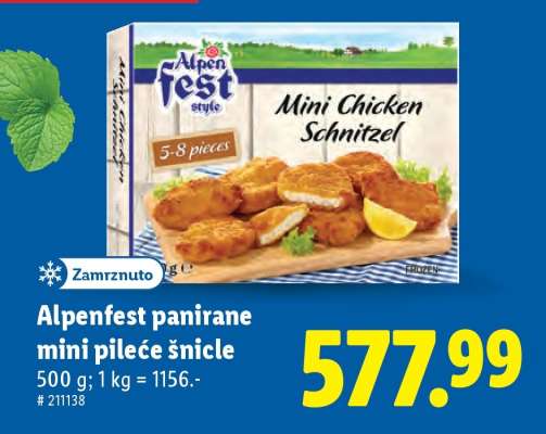 Alpenfest Panirane mini pileće šnicle