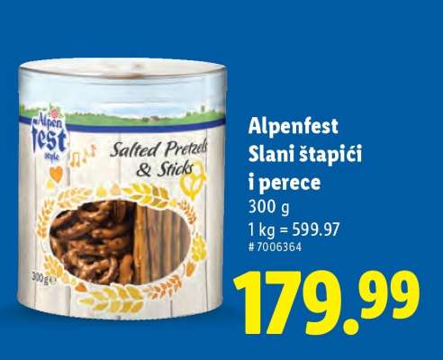Alpenfest Slani štapići i perece