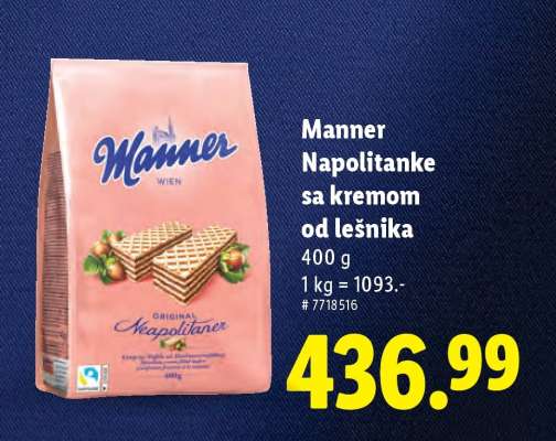 Manner Napolitanke sa kremom od lešnika