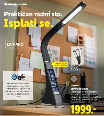 Livarno LED stona lampa