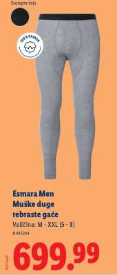 Esmara Men Muške duge rebraste gaće