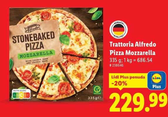 Trattoria Alfredo Pizza Mozzarella