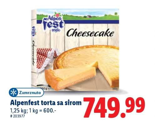 Alpenfest Torta sa sirom