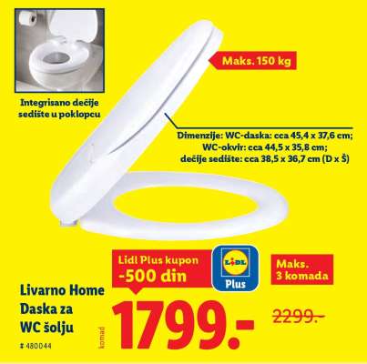 Livarno Home Daska za WC šolju