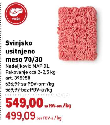 Svinjsko usitnjeno meso 70/30
