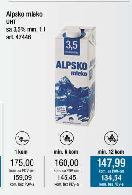ALPSKO MLEKO UHT