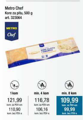 Metro Chef Kore za pitu, 500 g