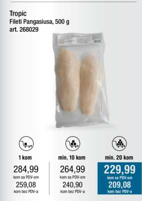 Tropic Fileti Pangasiusa, 500 g