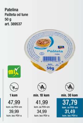 PATELINA PAŠTETA OD TUNE