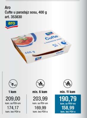 Aro Ćufte u paradajz sosu, 400 g