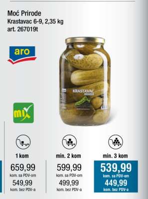 Moć Prirode Krastavac 6-9, 2,35 kg
