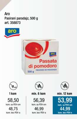 Aro Pasirani paradajz, 500 g