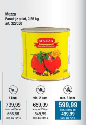 Mazza Paradajz pelat