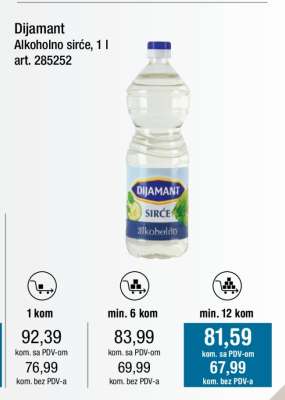 Dijamant Alkoholno sirće 1 l