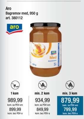 Aro Bagremov med, 950 g