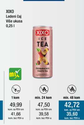 XIXO Ledeni čaj Više ukusa 0,25 l