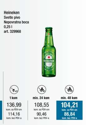 heineken svetlo pivo