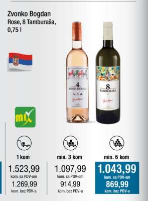 Zvonko Bogdan Rose, 8 Tamburaša 0,75 l