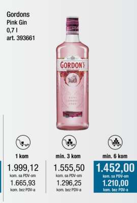 Gordons Pink Gin 0,7 l