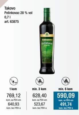 Takovo Pelinkovac 28% vol 0,7 l