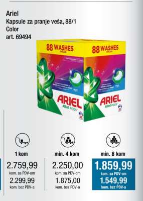 Ariel Kapsule za pranje veša, 88/1 Color