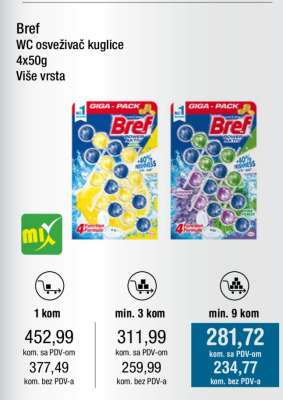 Bref WC osveživač kuglice