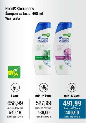 Head&Shoulders Šampon za kosu, 400 ml