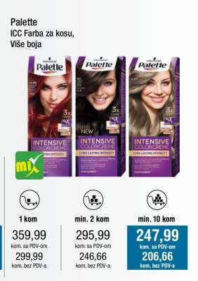 Palette ICC Farba za kosu